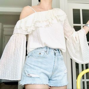 Parker Lima one shoulder silk top